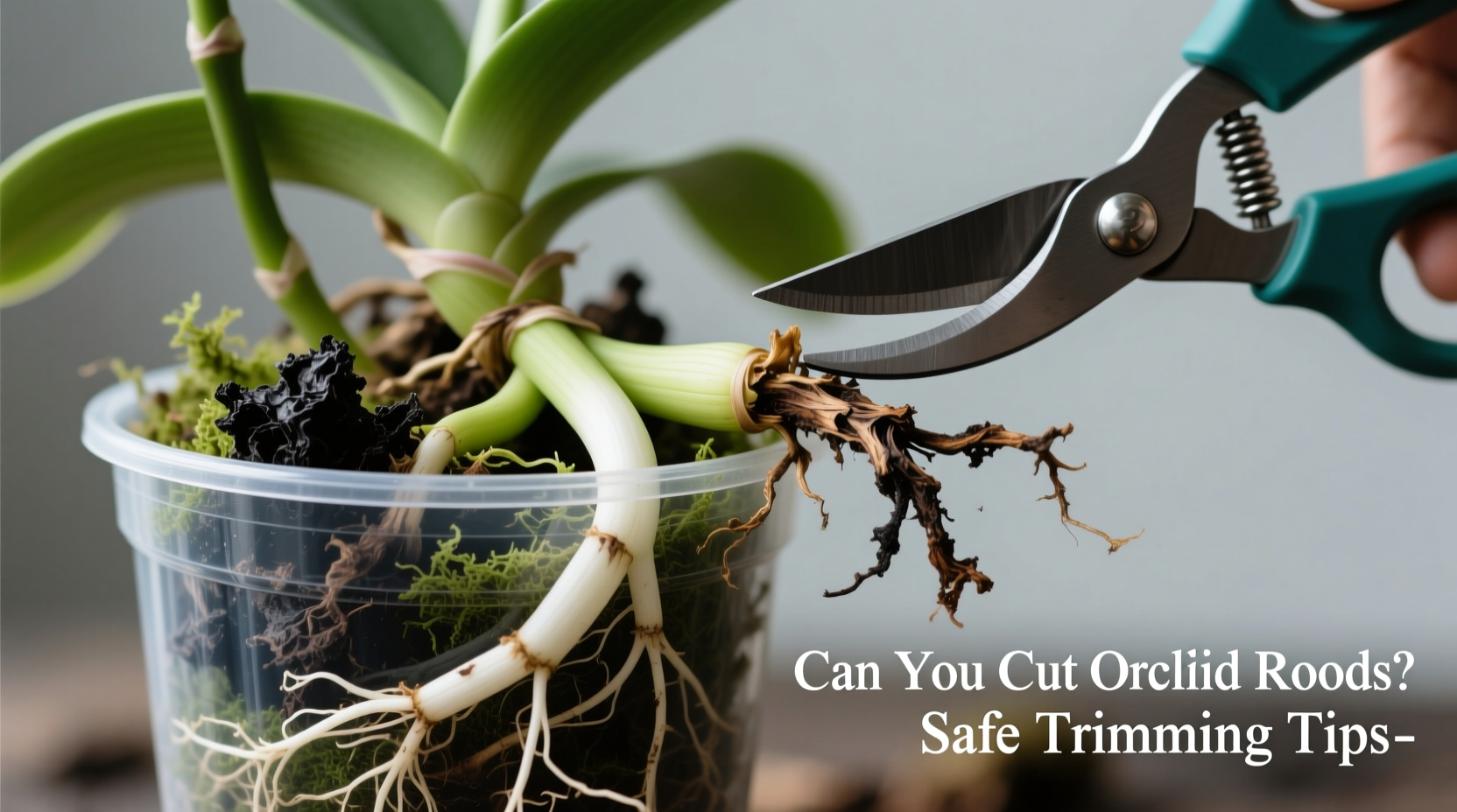 can you cut the roots of orchids