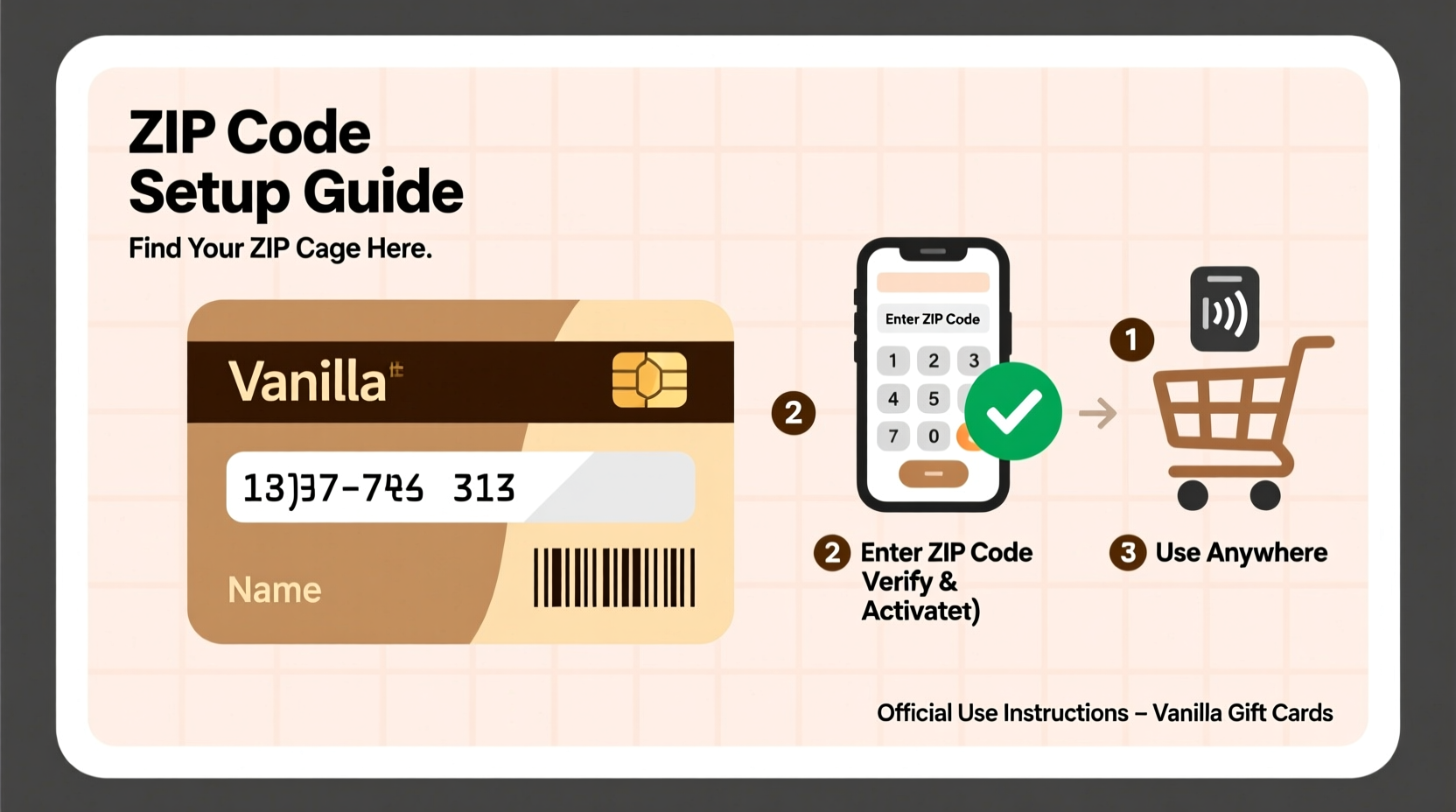 vanilla gift card zip code setup find use guide