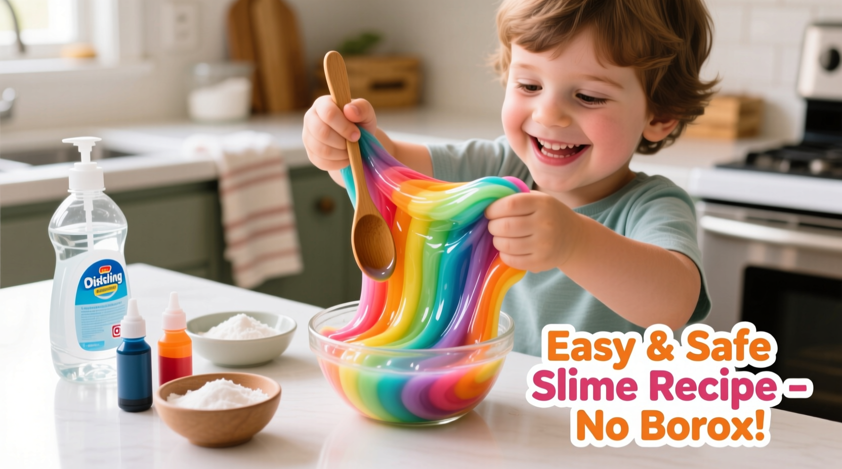 easy and safe slime recipes using dishwashing soap for fun at home