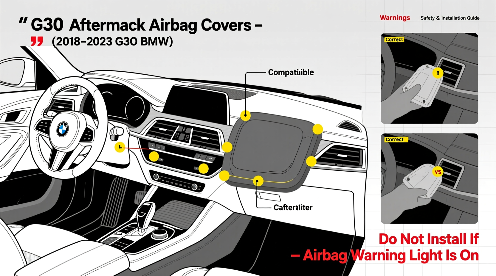 g30 aftermarket airbag covers