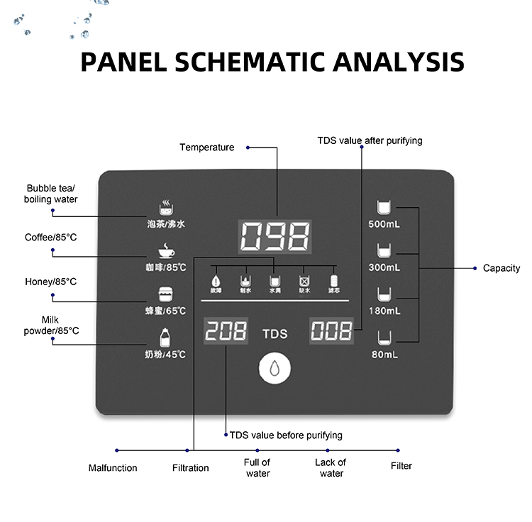 Filterpur electronic cooling desktop automatic direct drinking smart water dispenser