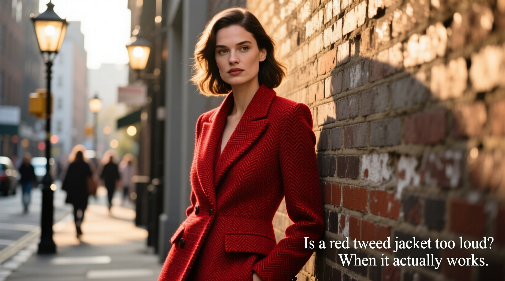 is a red tweed jacket too loud when does it actually work