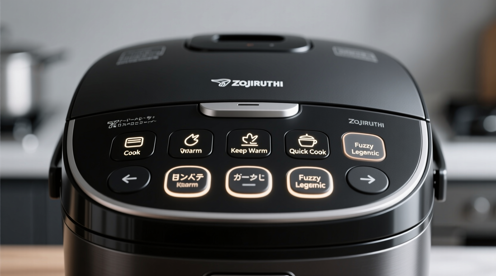 Zojirushi rice cooker control panel with labeled buttons