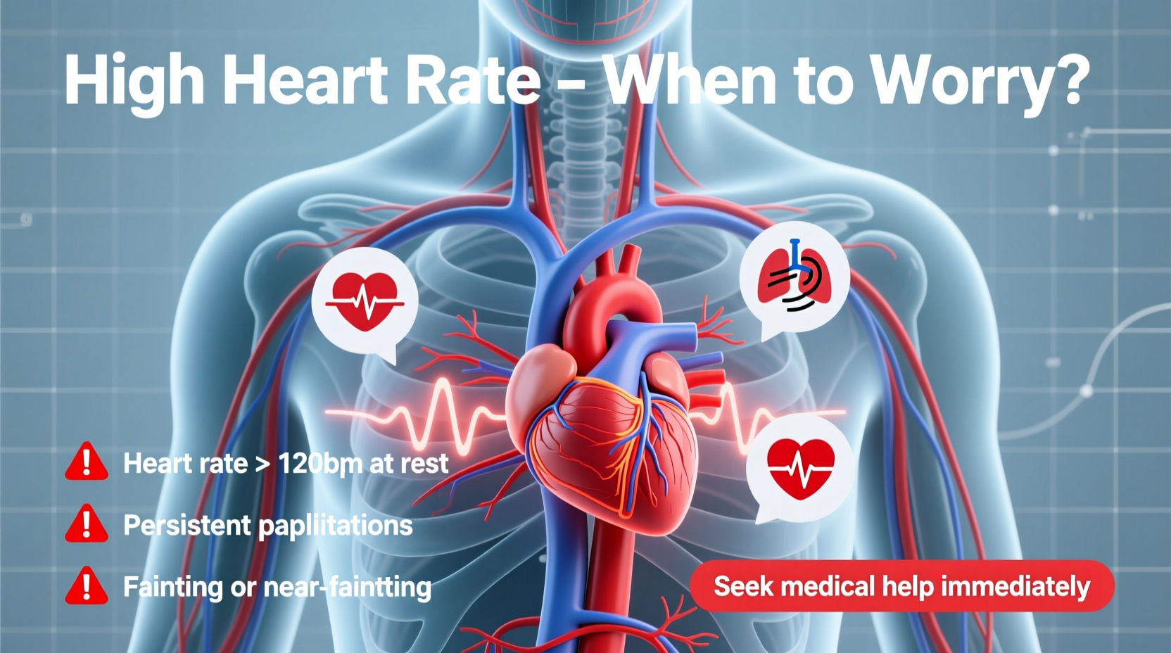 high heartbeat causes symptoms and when to worry