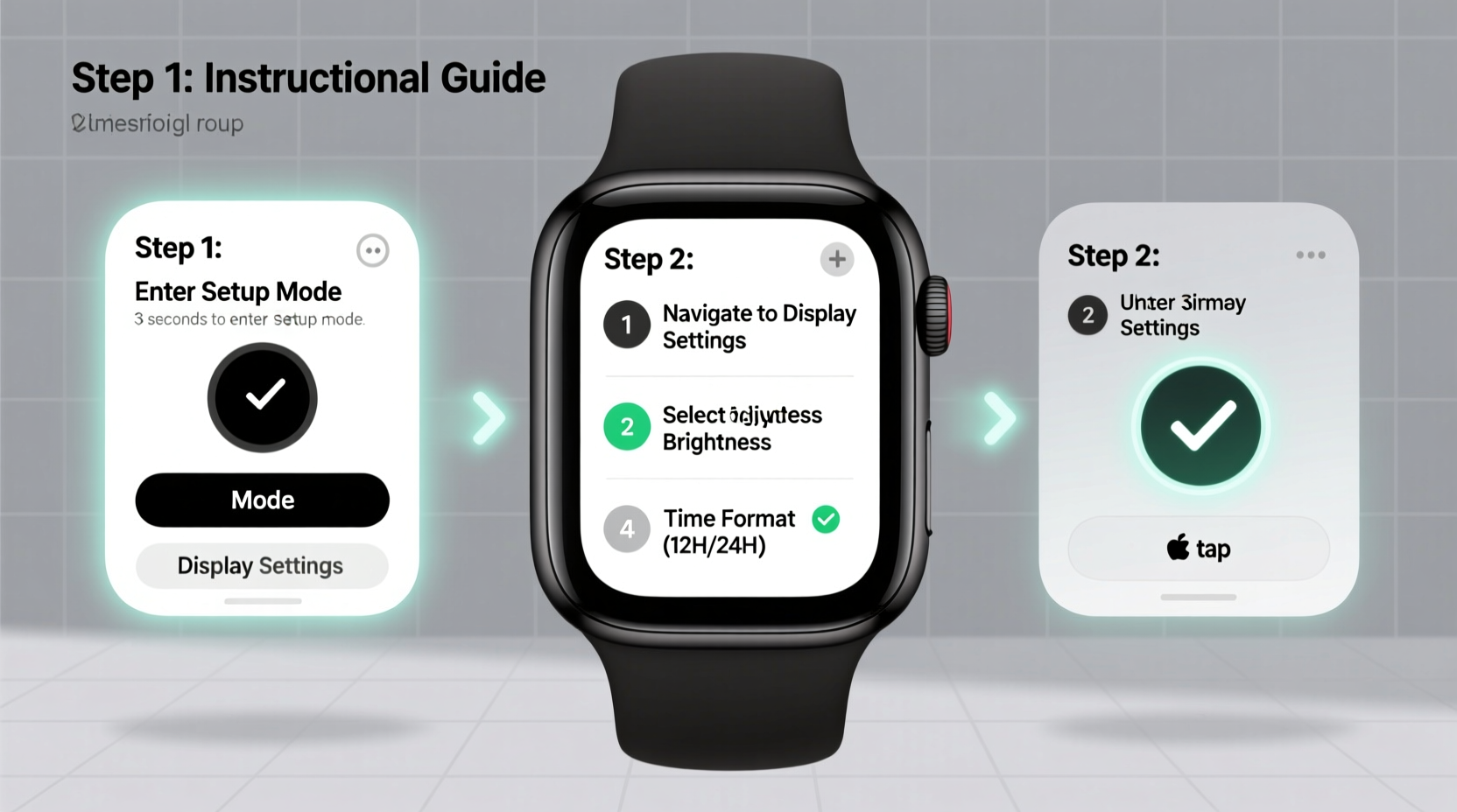 step by step instructions for setting the digital display on your megir watch with ease