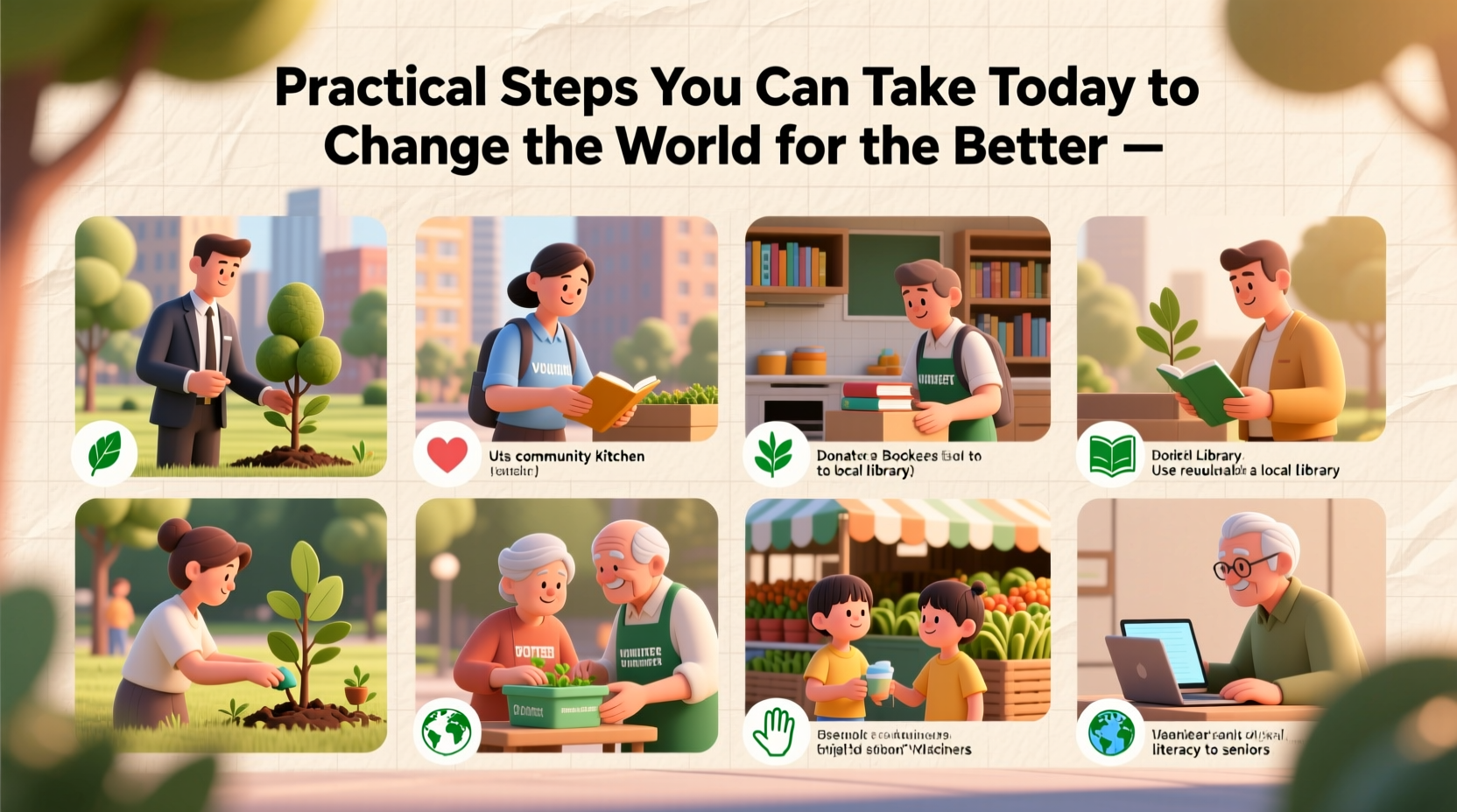 practical steps you can take today to change the world for the better
