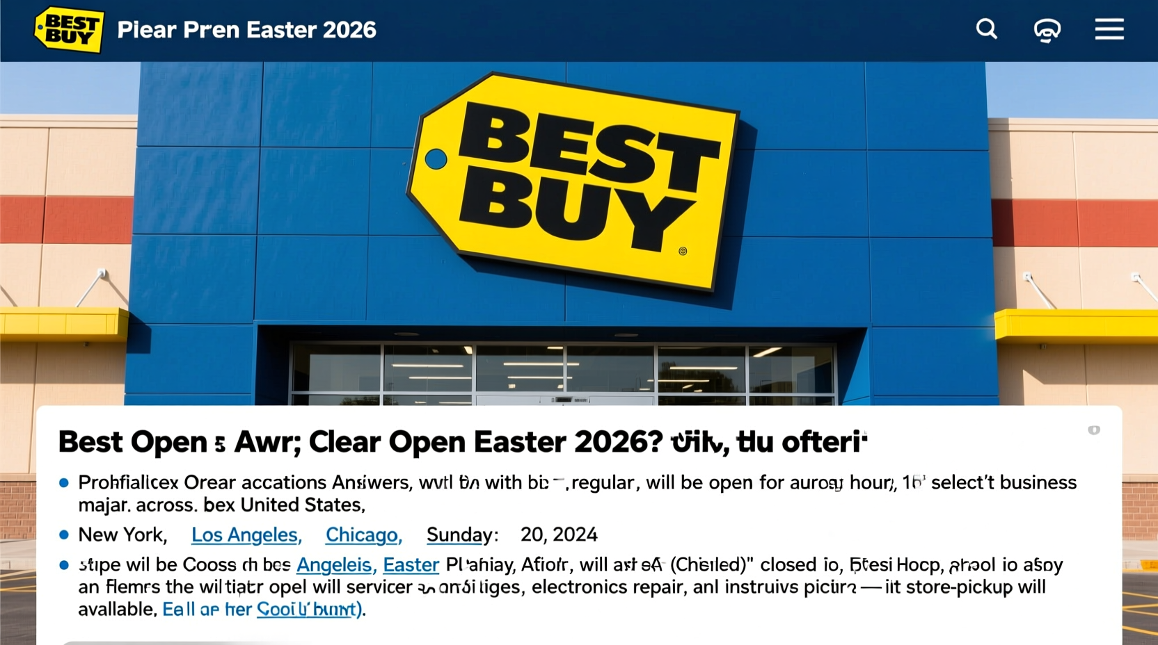 is best buy open on easter 2026