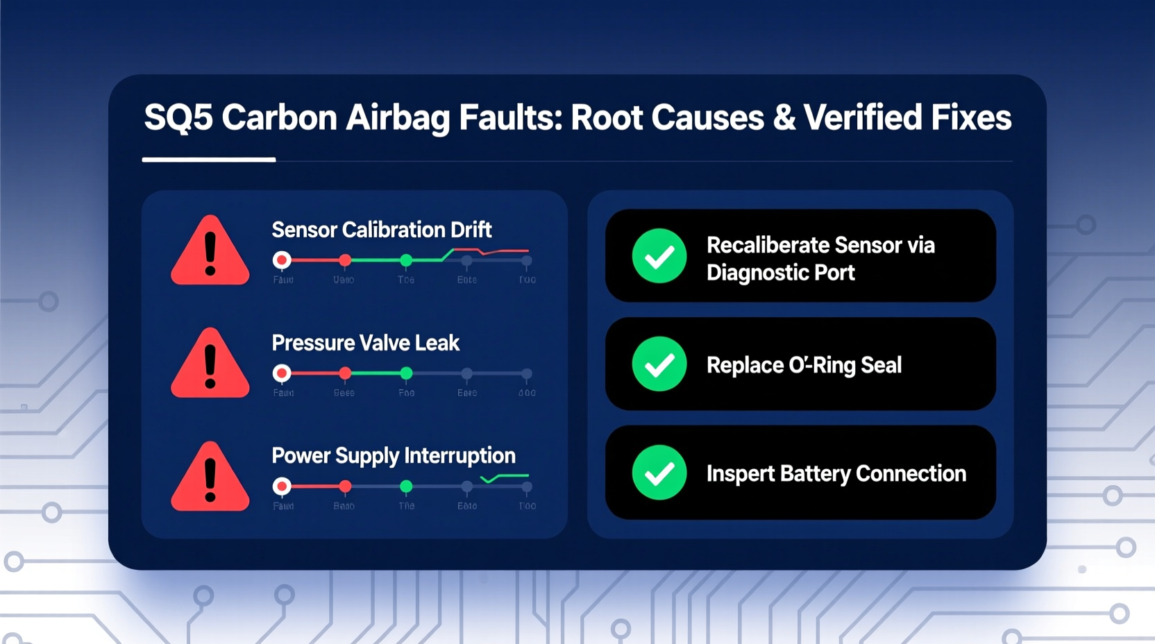 SQ5 Carbon Airbag Faults: Root Causes & Verified Fixes