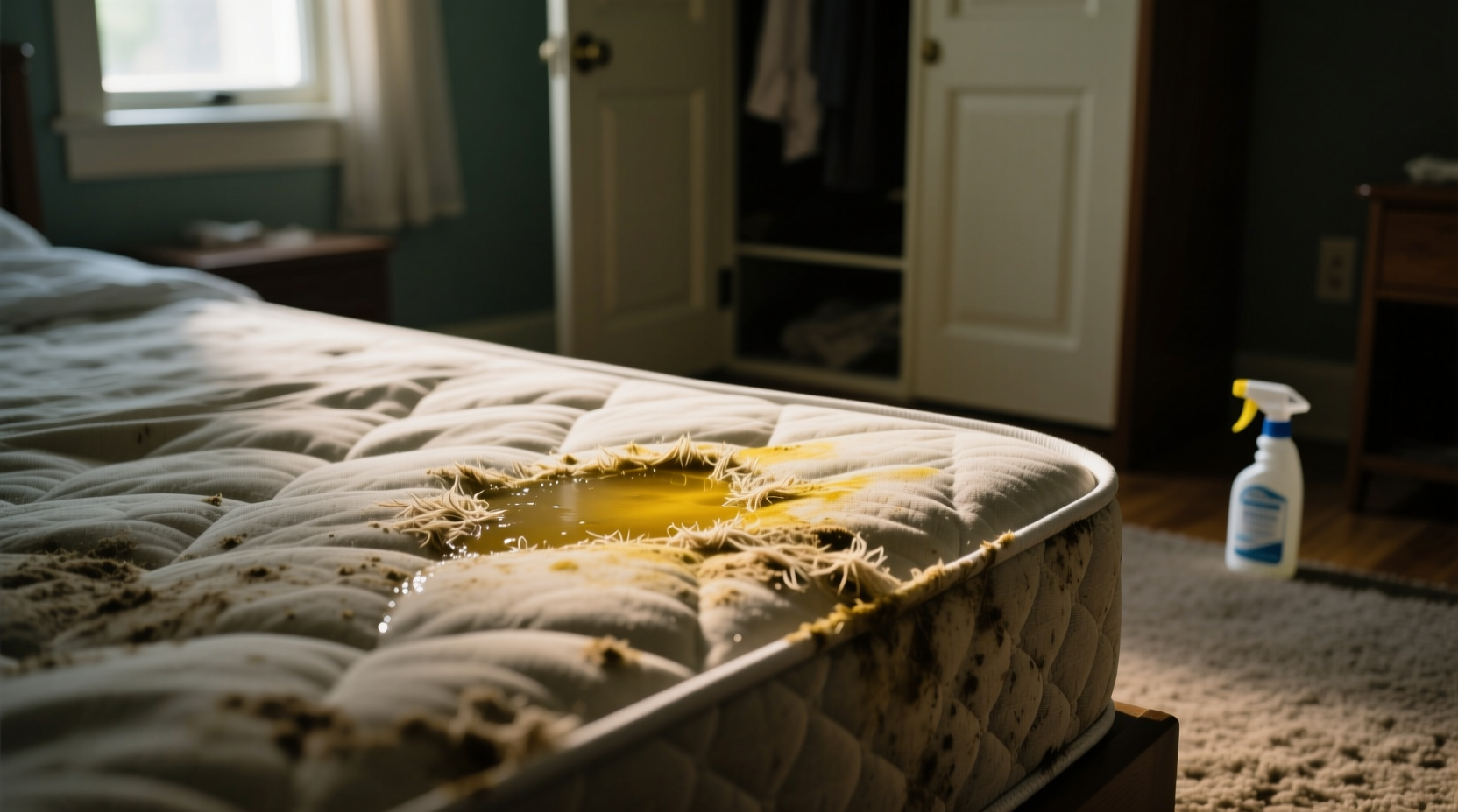 how to get pee smell out of carpet mattress