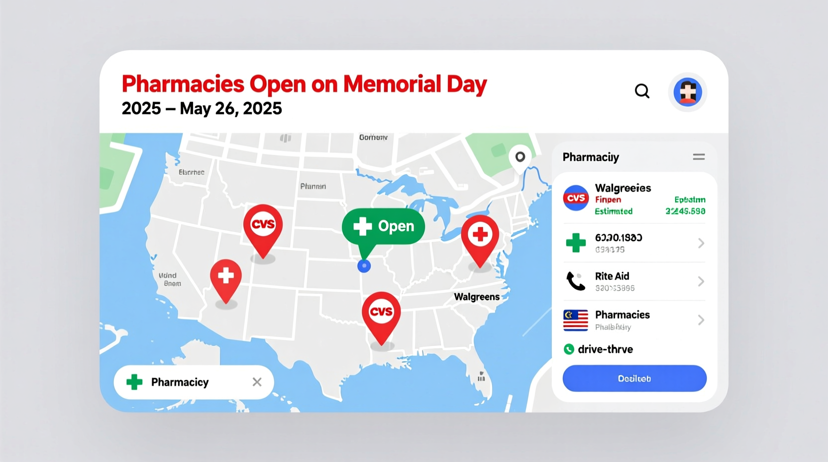 what pharmacy is open on memorial day
