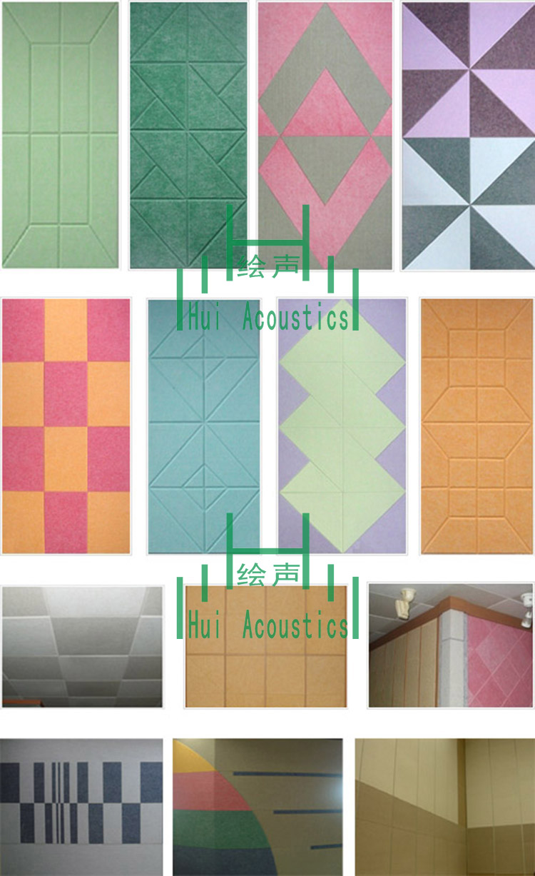 Acoustic Materials for Theater Fiberglass Wall Board Polyester Fiber Acoustic Panel