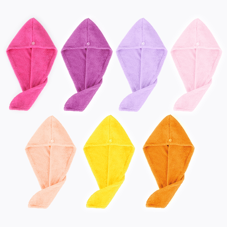 High quality wholesale soft cotton quick dry high absorbent wrap hair towel