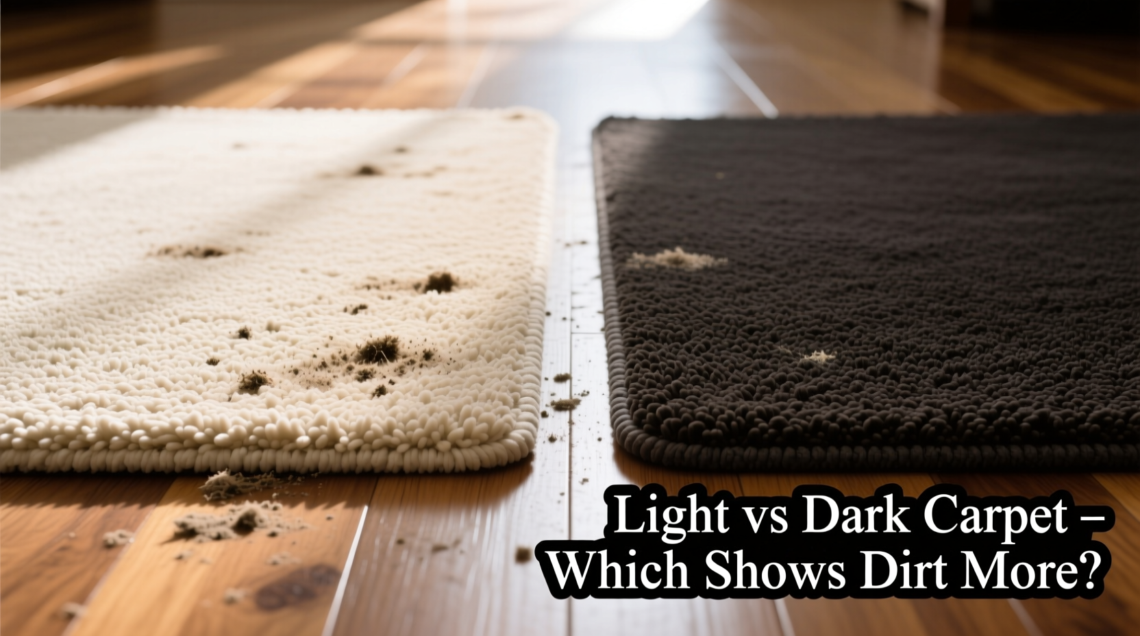 light vs dark carpet which shows dirt and stains more easily