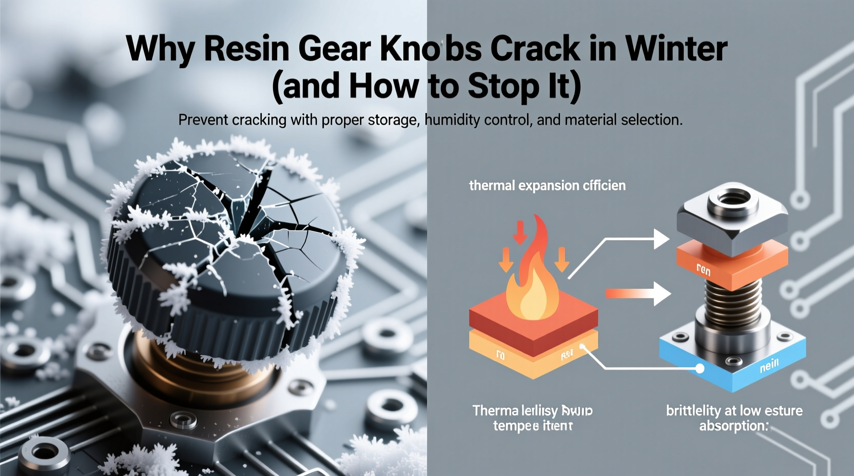 resin gear knob winter cracking