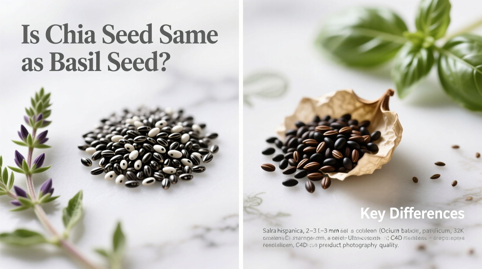 Is Chia Seed Same as Basil Seed? Key Differences