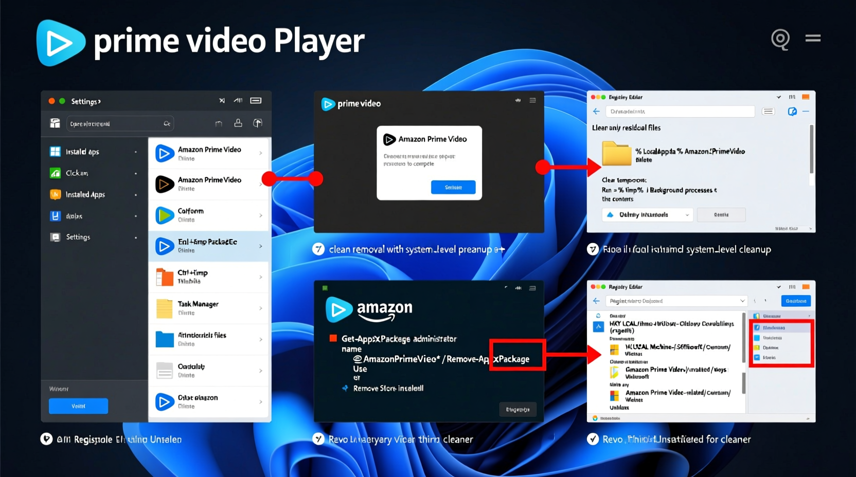 how to completely uninstall amazon prime video player from windows 11 a step by step guide