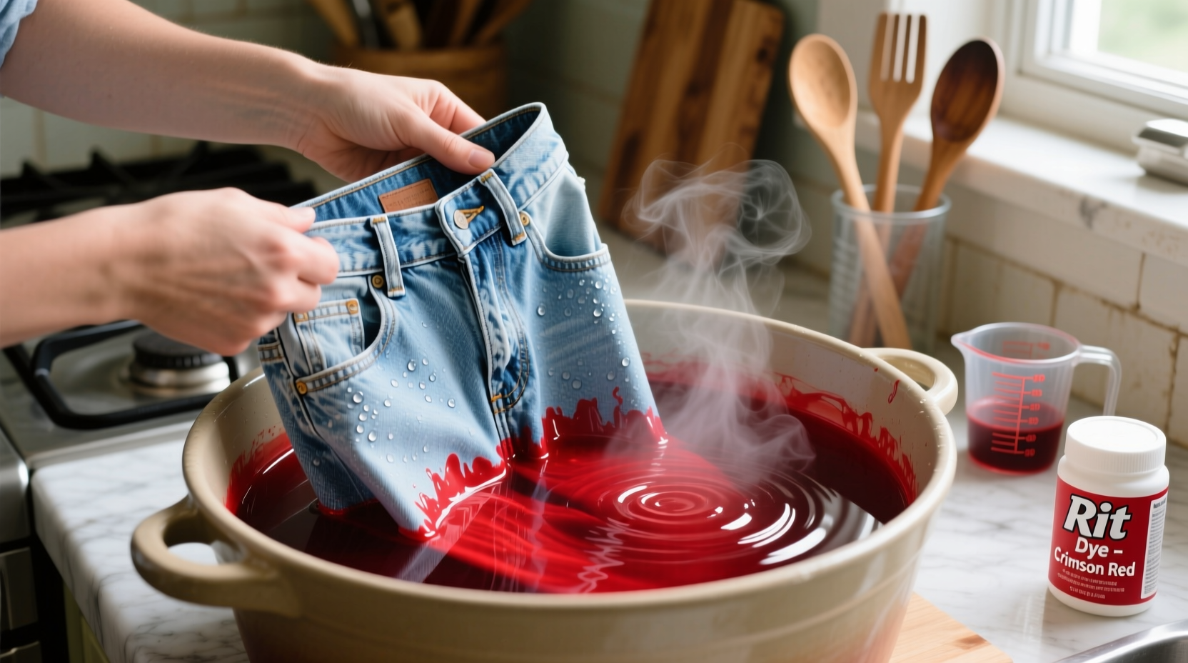 how to dye jeans with rit dye