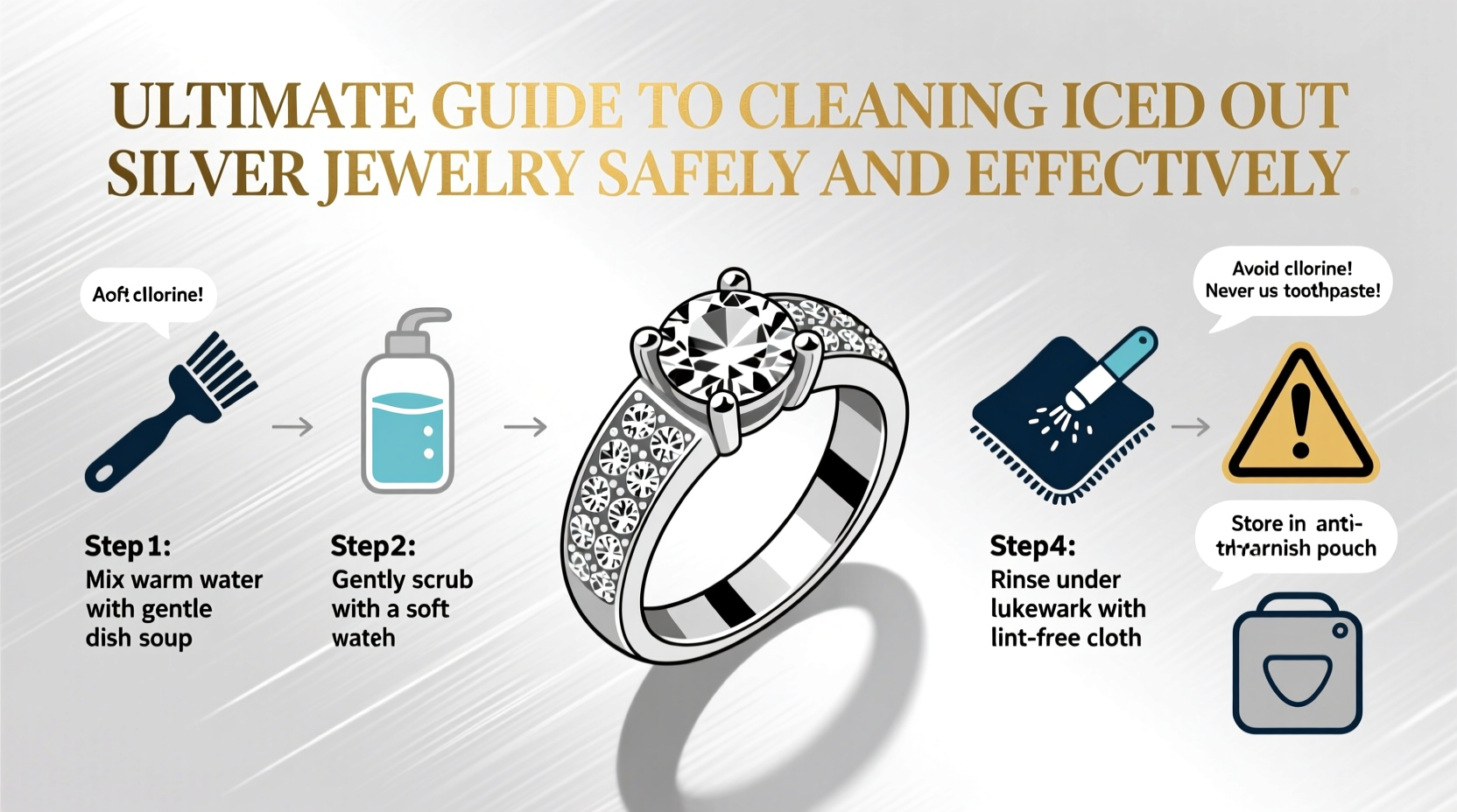 ultimate guide to cleaning iced out silver jewelry safely and effectively