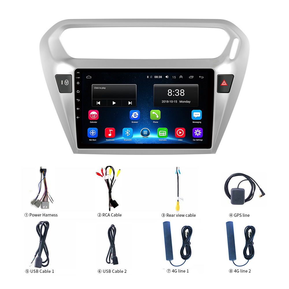 Navigation & Gps Support 4G SIM Card 9 Inch Car Stereo Android With FM/AM/RDS/AHD/DSP Car Radio For 301 Peugeot 2016
