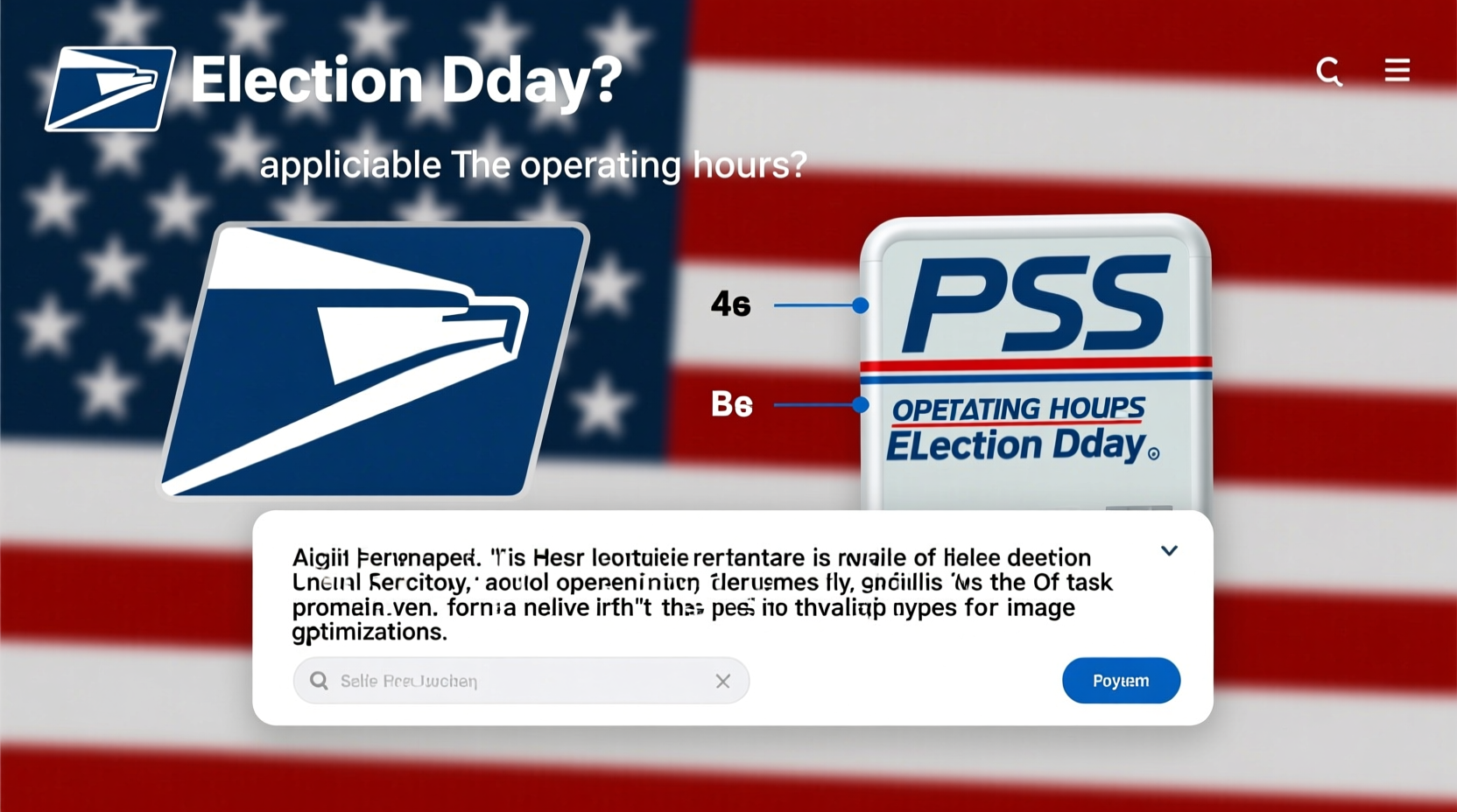 is the us post office open on election day