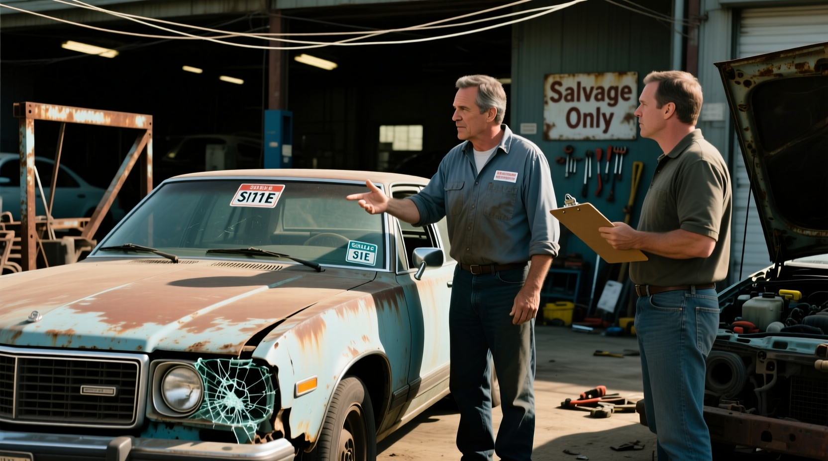 can you trade a car with a salvage title