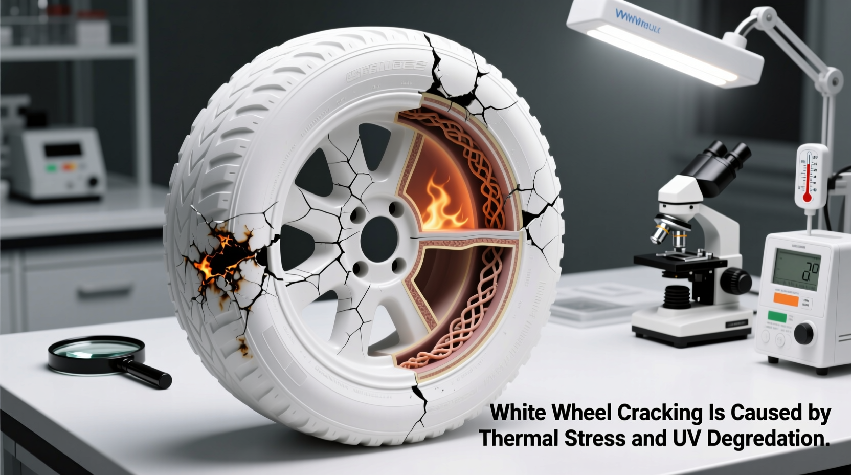 white wheel cracking reason