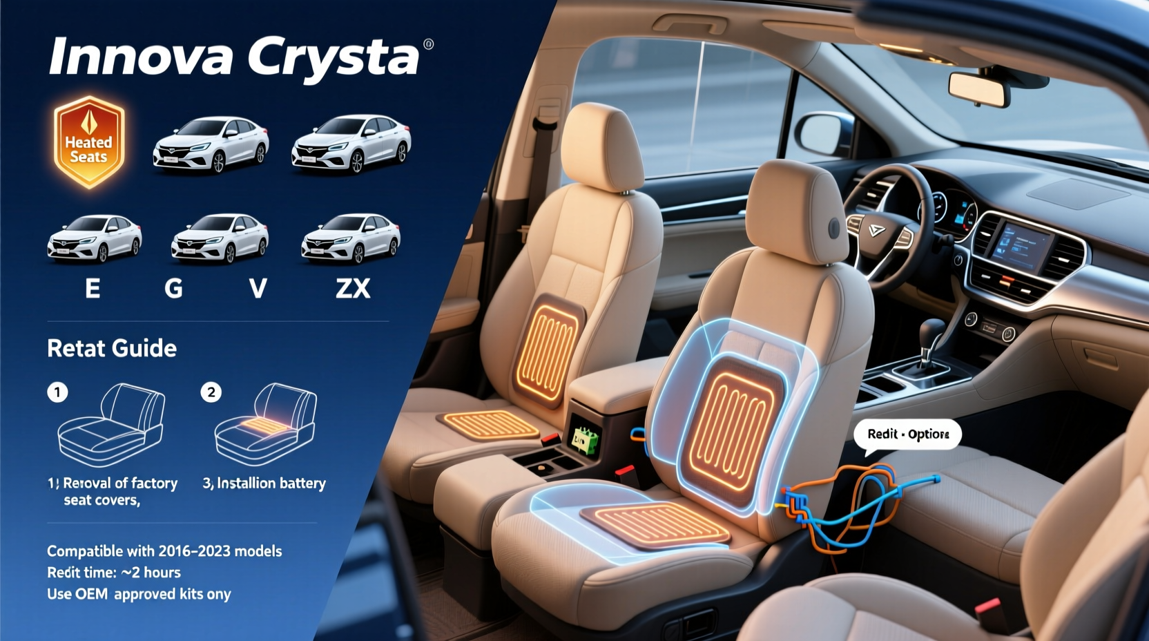 innova crysta heated seats