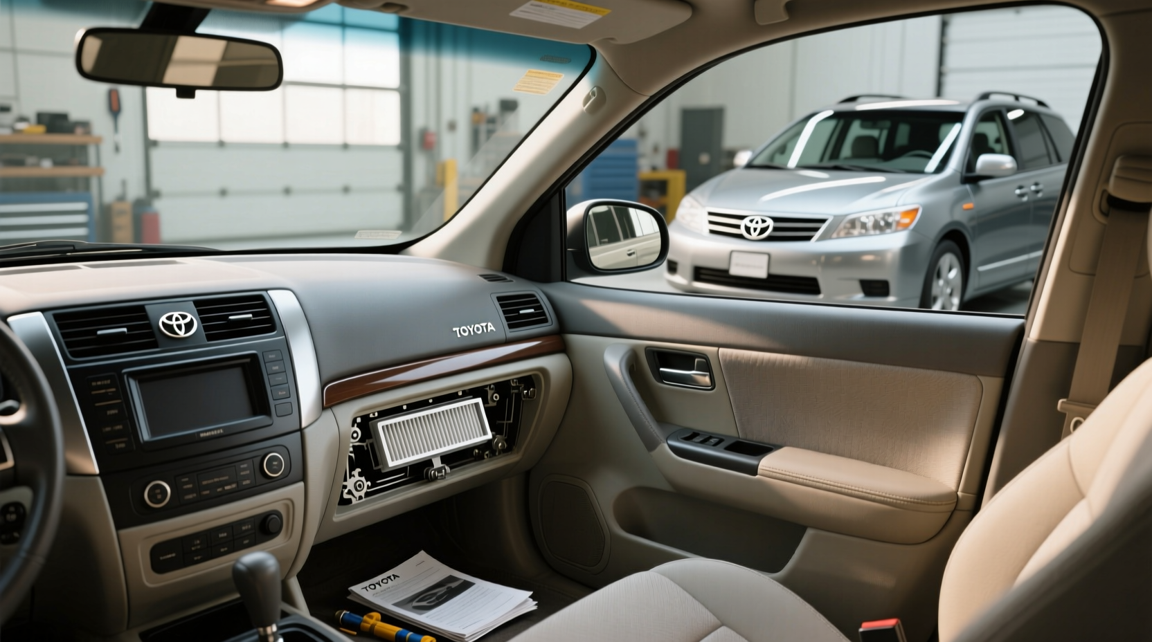 2002–2003 sienna cabin air filter location replacement