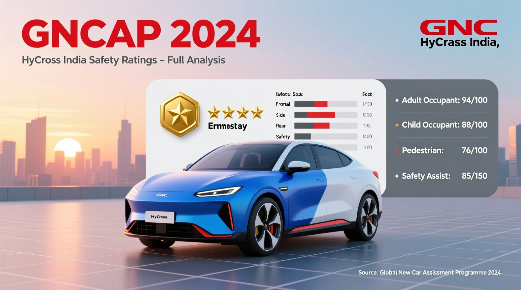 Gncap HyCross India Safety Ratings: GNCAP 2024 Results & Full Analysis