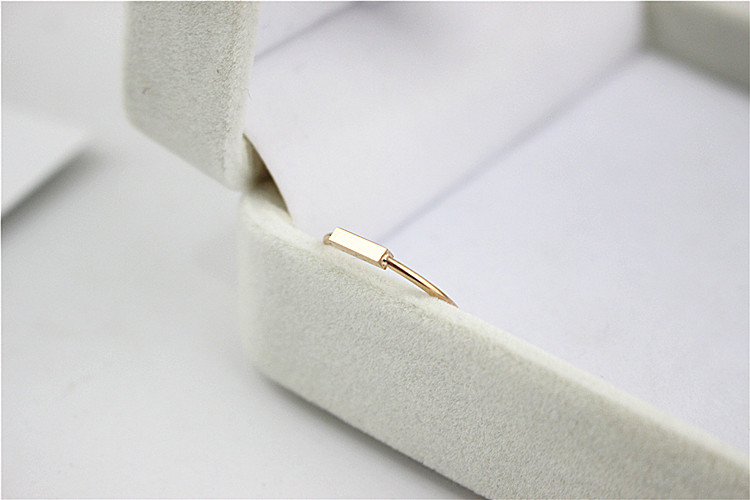 Women Jewelry Dainty Engraved custom Stainless Steel Personalized Gold Bar Ring