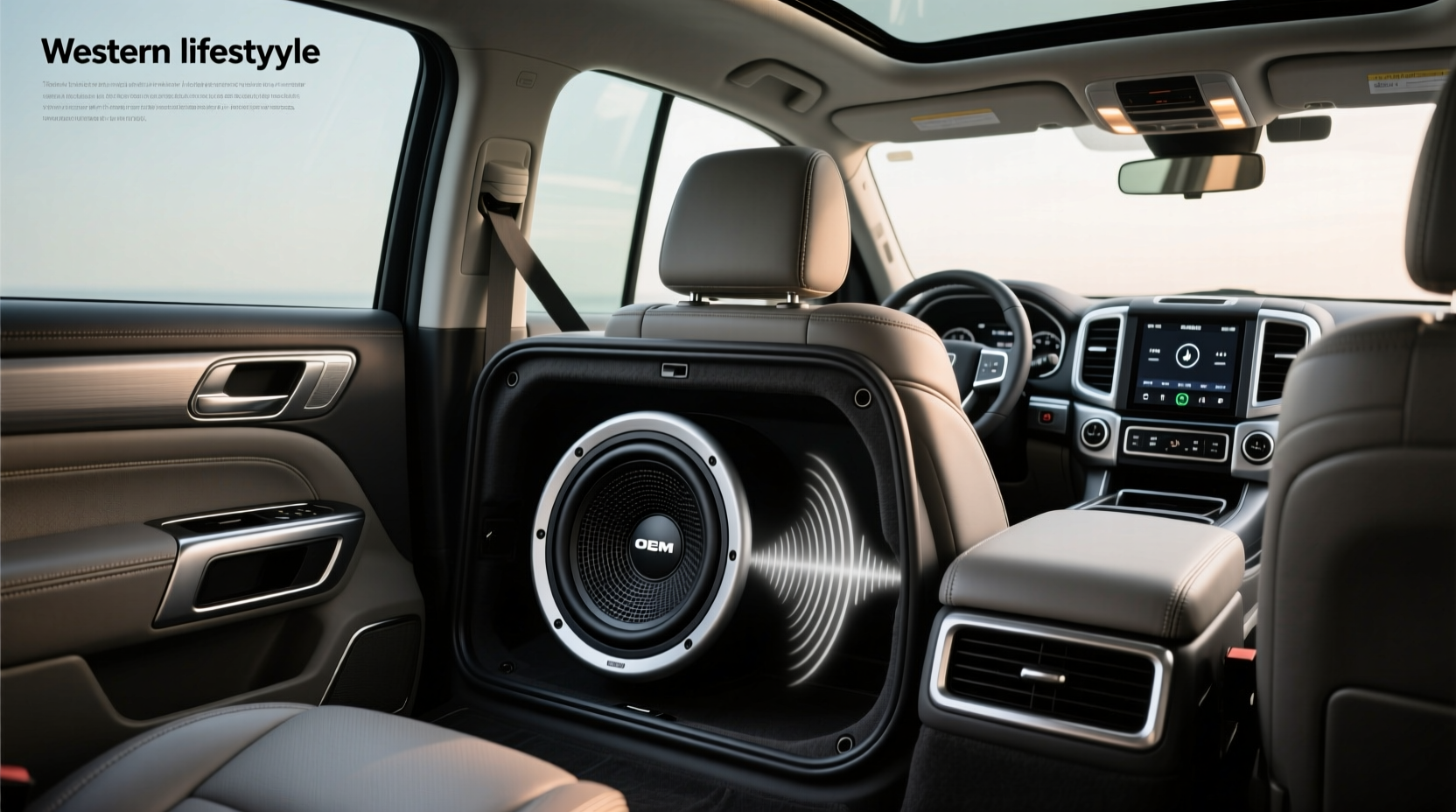 Factory-installed Ram OEM subwoofer unit