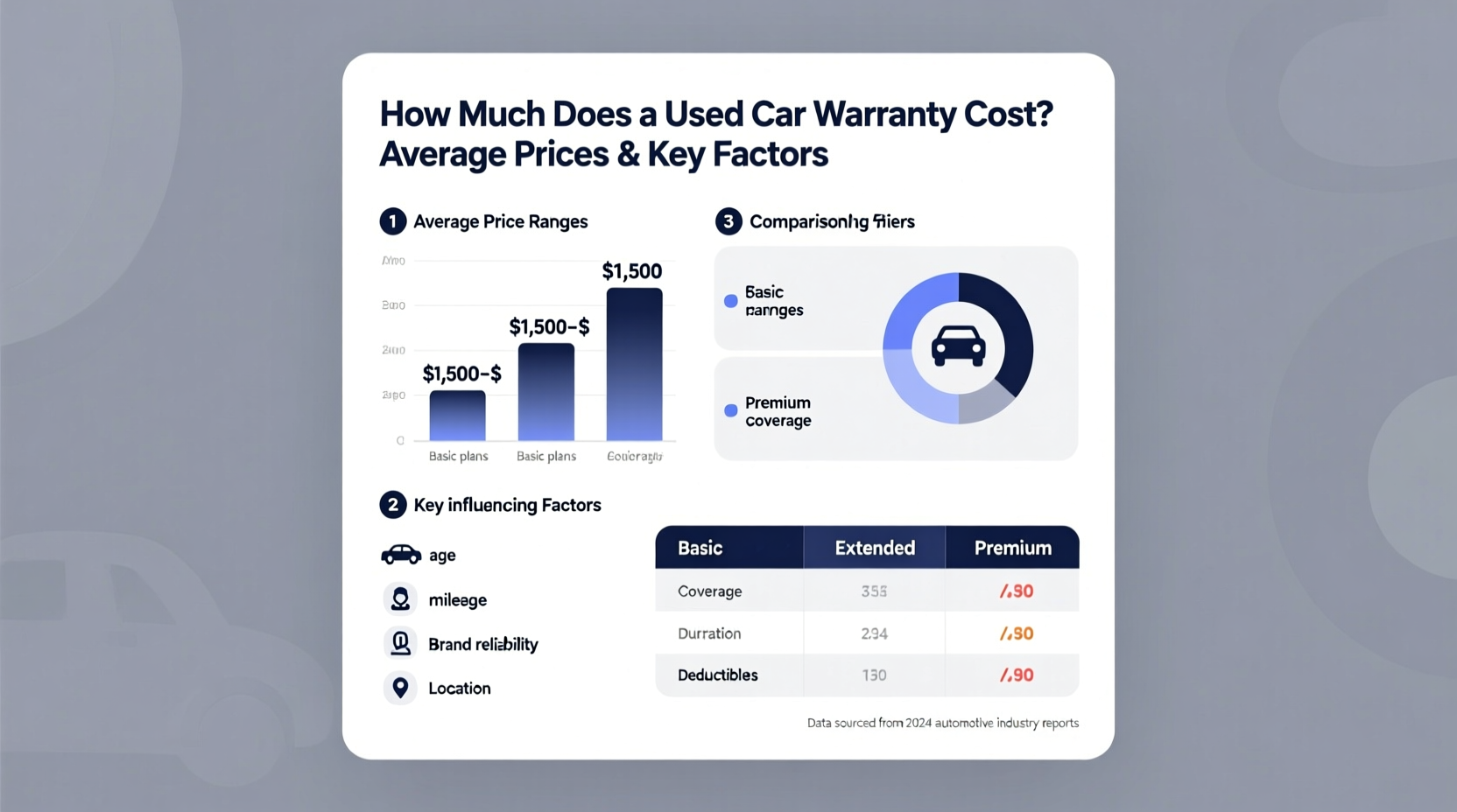 how much does a used car warranty cost