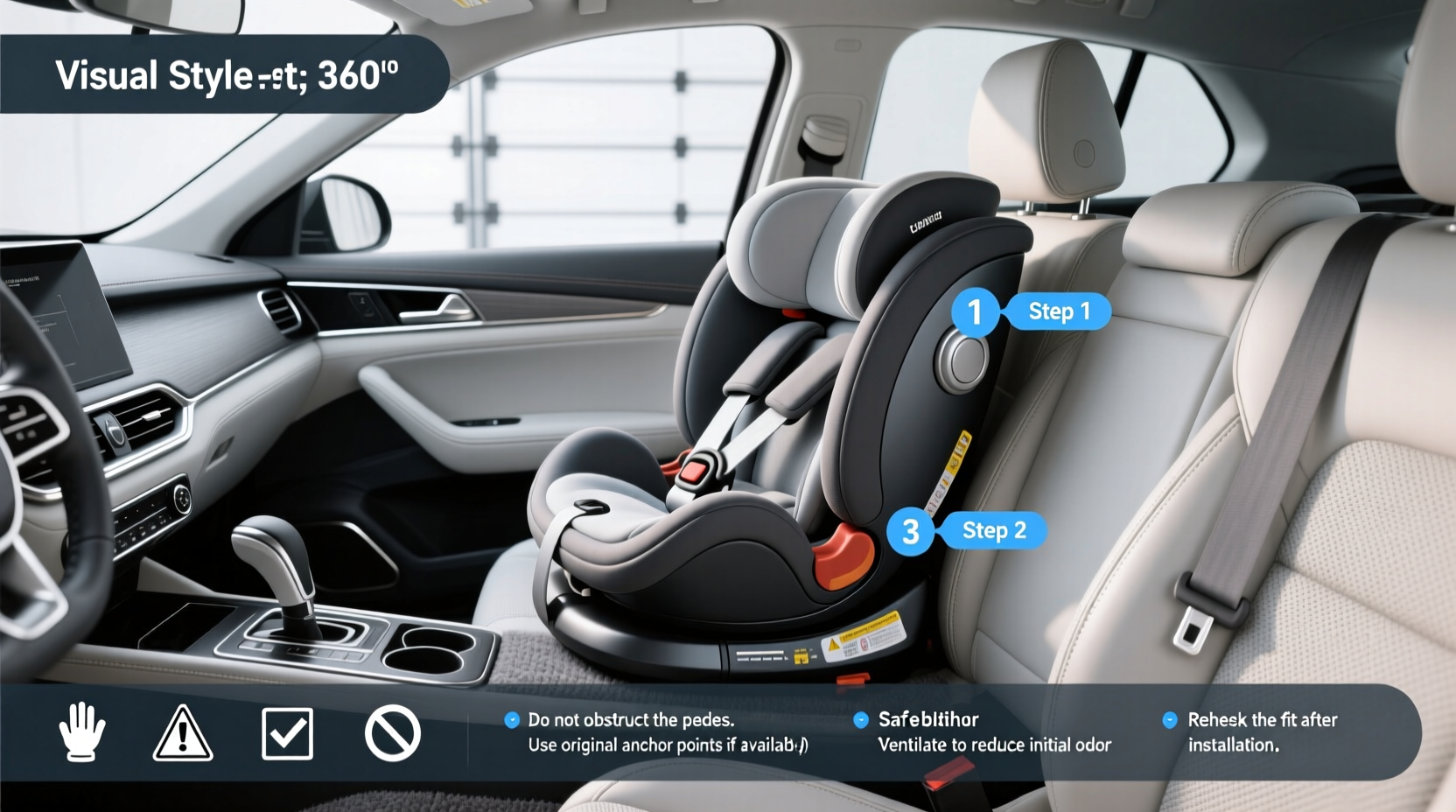 360 rotating child car seat