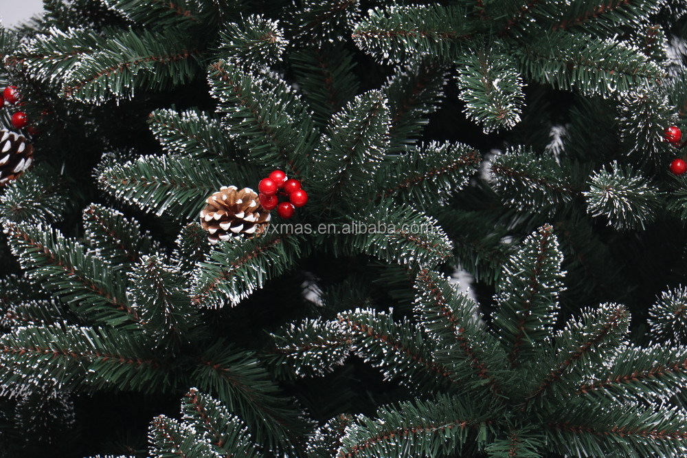 bullet tips with white snow decoration Christmas tree
