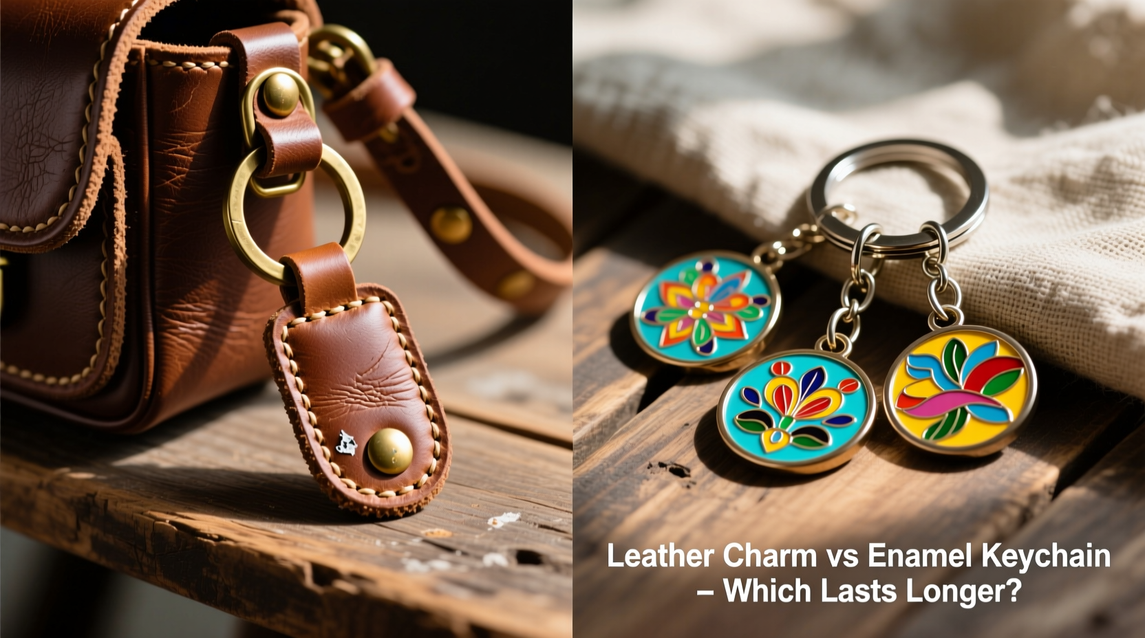 leather bag charms vs enamel keychains which one holds up better