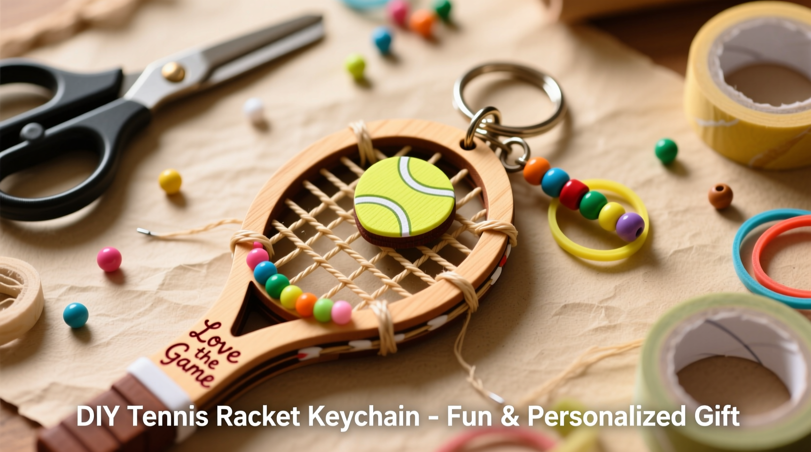 creative diy guide how to make a unique tennis racket keychain gift at home