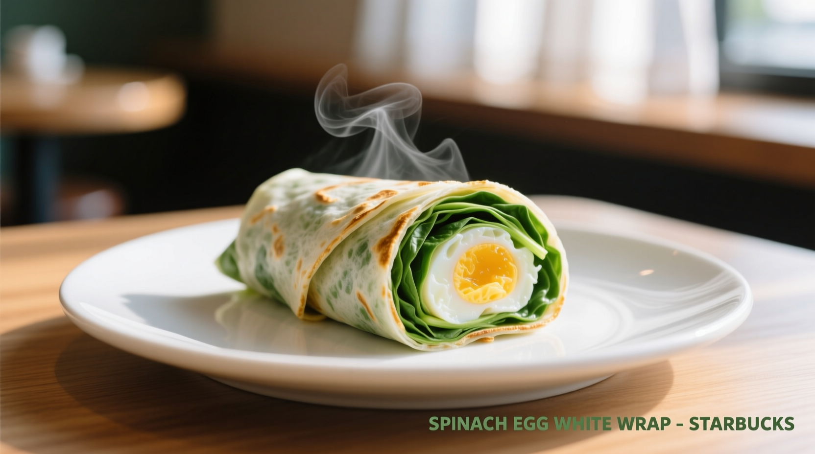 Spinach egg white wrap starbucks on plate