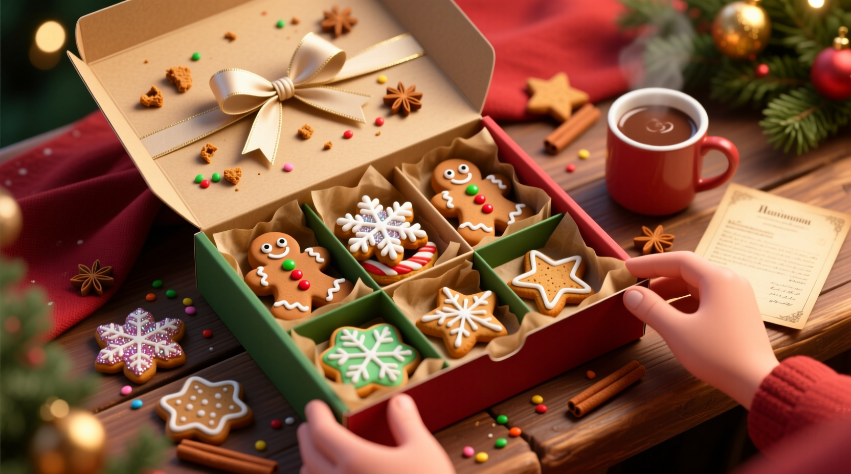how to build a holiday cookie box