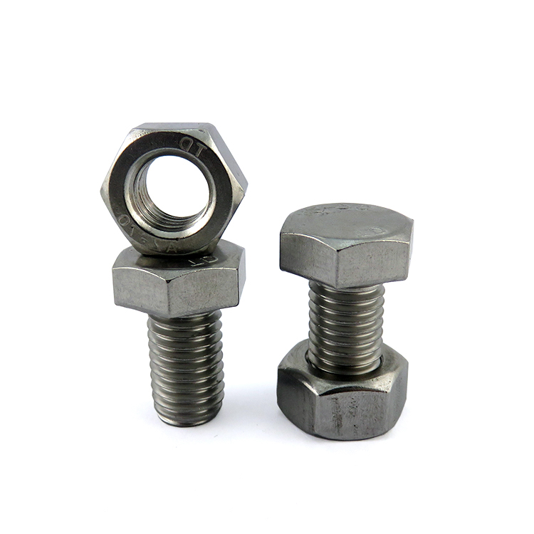 Hastelloy Pipe DIN931 DIN933 Duplex Stainless Steel Fasteners Hex Bolt M6 - M64