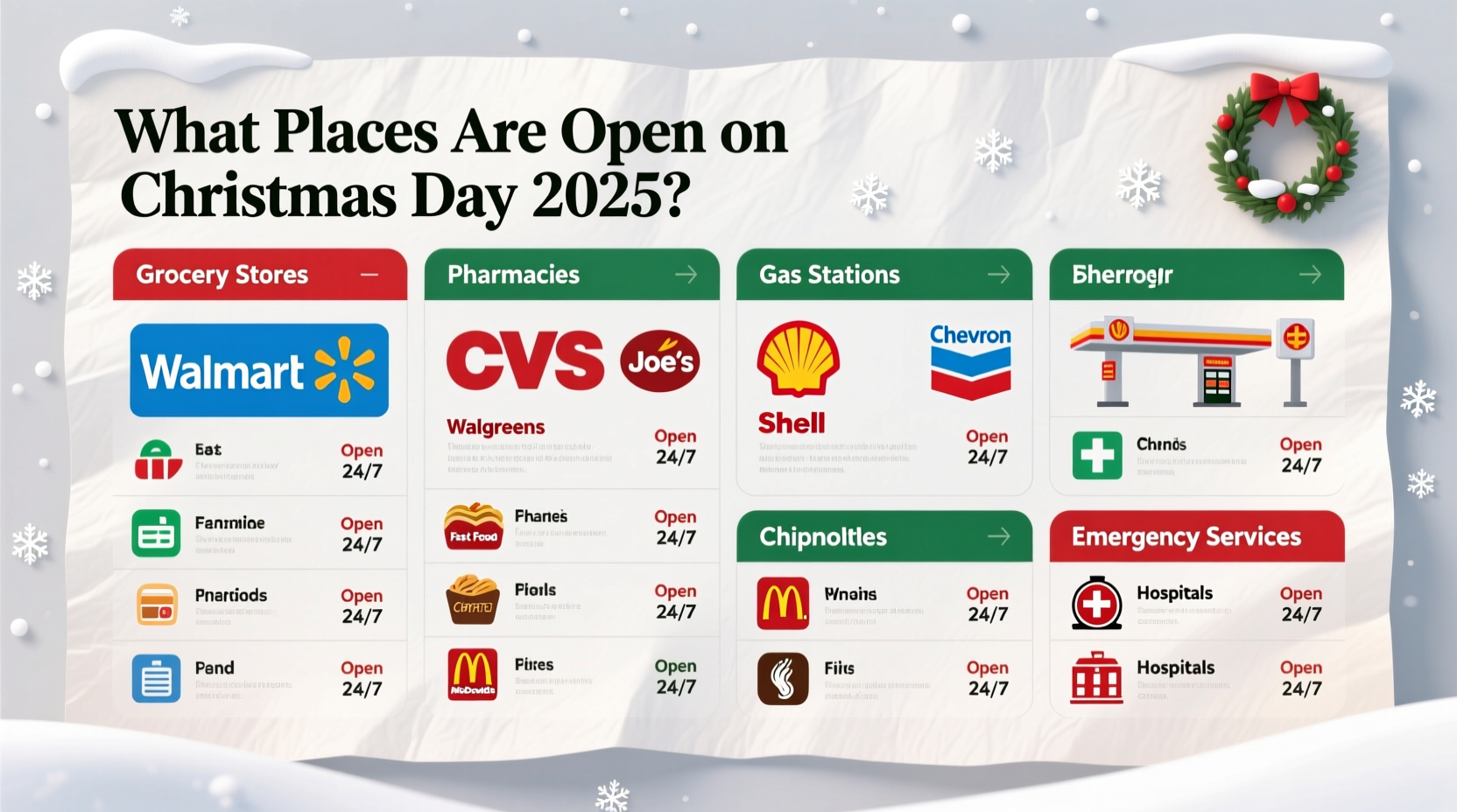 what place is open on christmas day