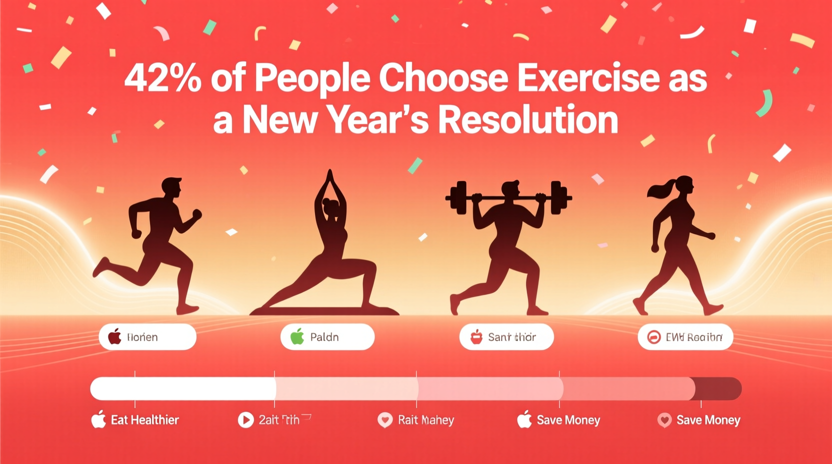 how many people put exercise as their new year resolution