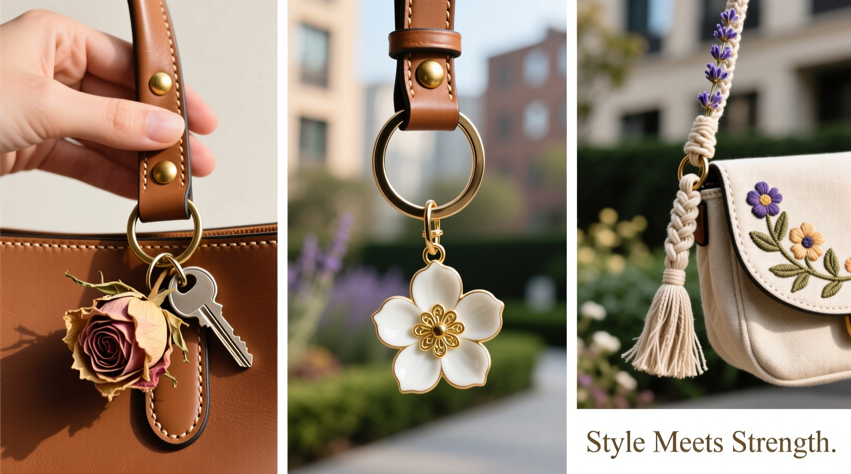 creative and durable techniques to attach a flower keychain to your bag with style