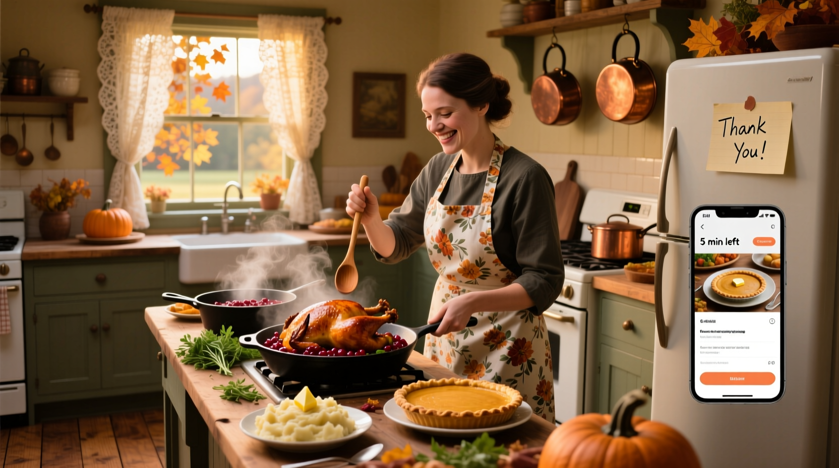 cook a last minute thanksgiving dinner with the help of