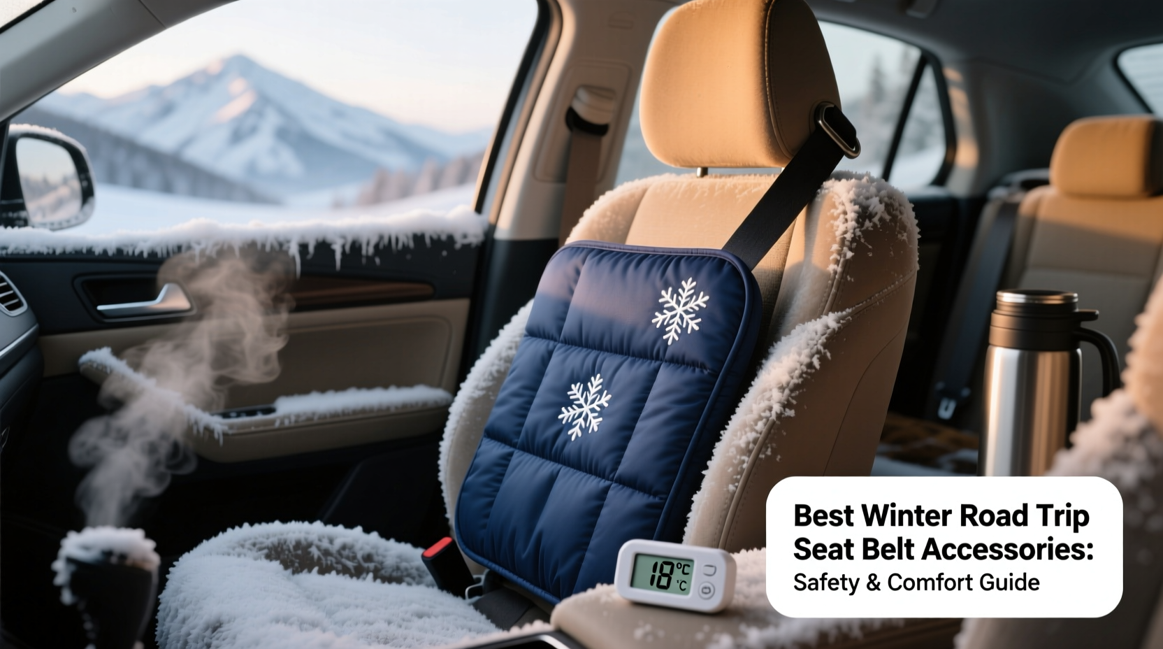 winter road trip seat belt accessories