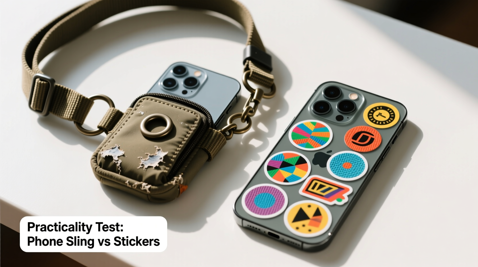 phone sling vs stickers which is actually more practical