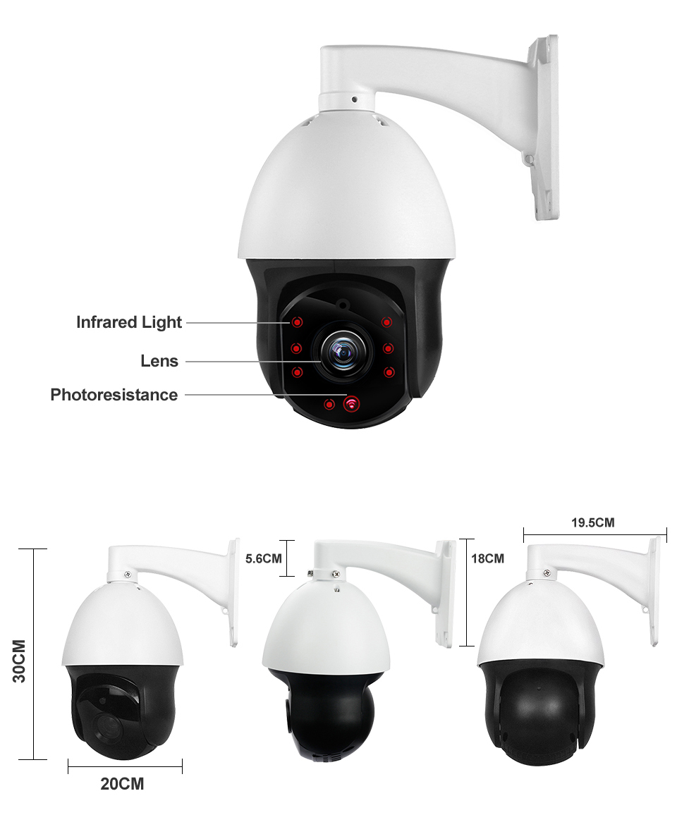 18x Optical Zoom Ptz Motion Tracking Camera De Surveillance Night Vision Outdoor P2P CCTV Security Camera