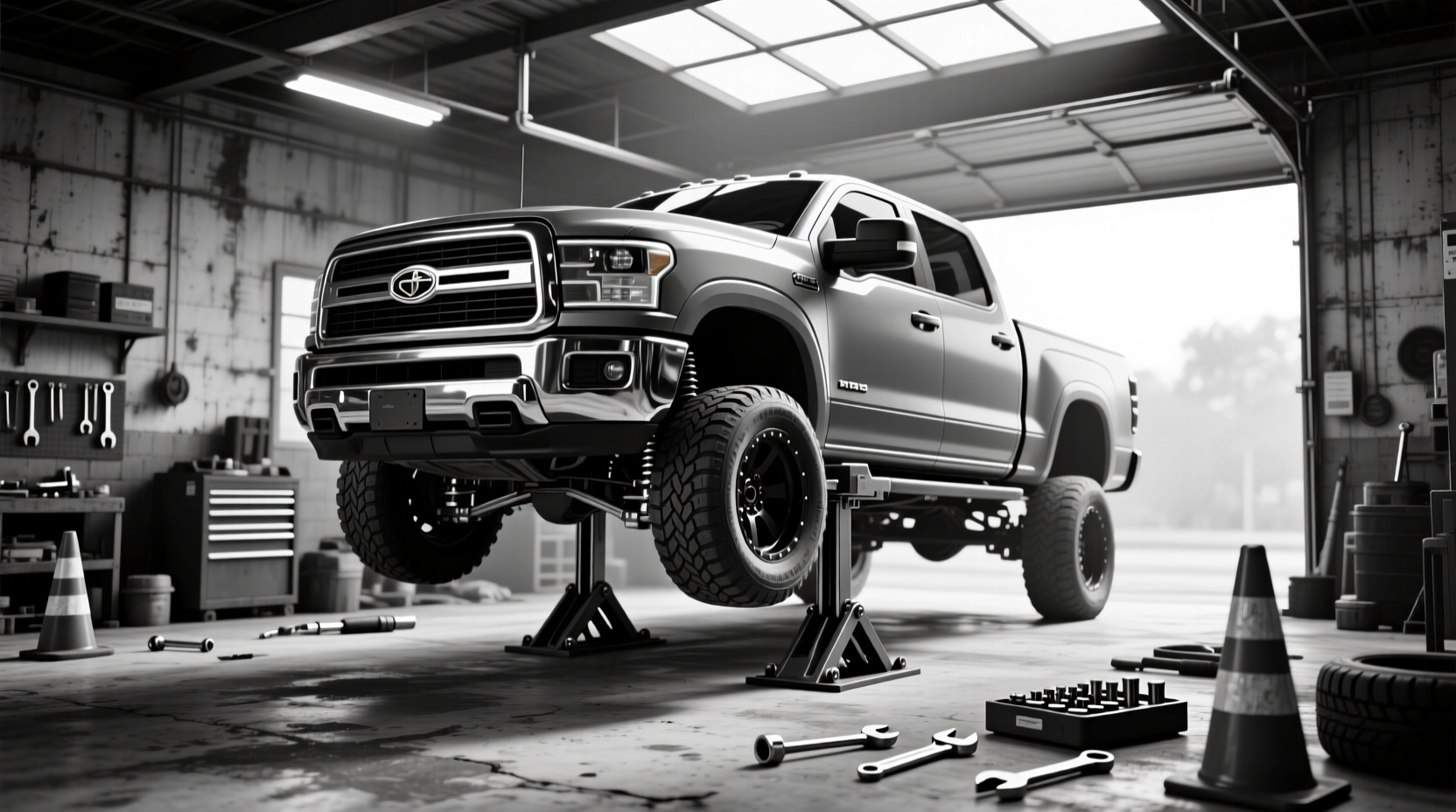 How to Jack Up a Lifted Truck Safely: Front Lifting Points Guide