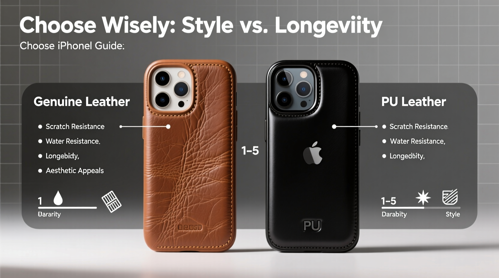 a practical guide to choosing between leather and pu iphone cases for durability and style