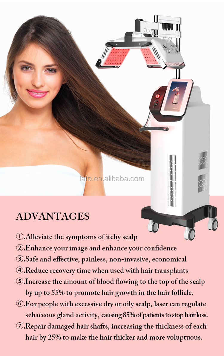 Effective 650nm diode laser hair regrowth treatment machine / anti-hair loss beauty machine LF-361