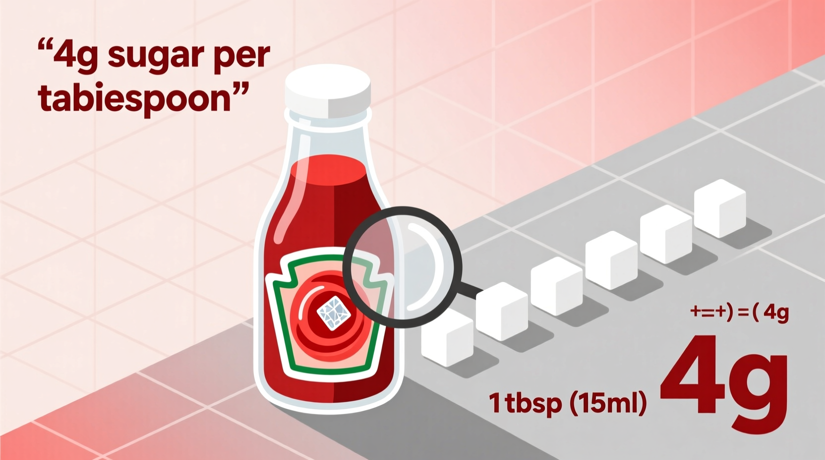 how much sugar in tomato ketchup